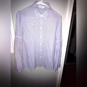 🍄 Beach Lunch Lounge Striped Button Diwn